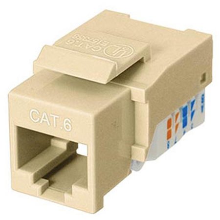 ZIOTEK INC CAT6 RJ45 Keystone Jack  Tool-Free  Beige 180 0324